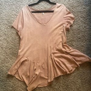 anthropologie asymmetrical peplum top